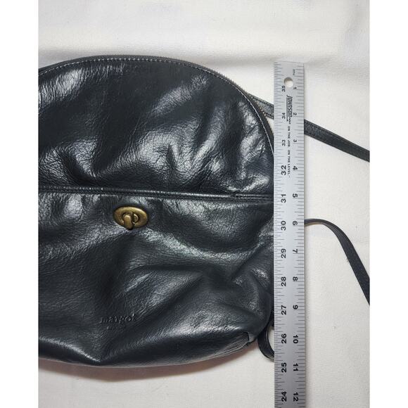 Margot Camille Black Leather Turn Lock Backpack main image 10
